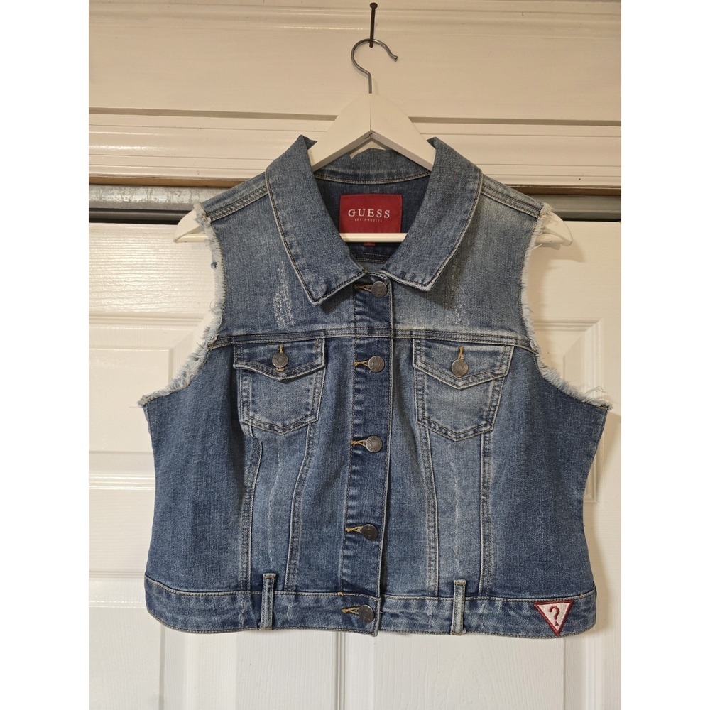 Women's Denim Guess Vest‎  Size XL